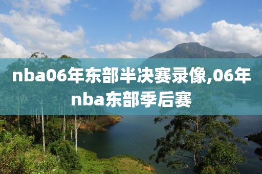 nba06年东部半决赛录像,06年nba东部季后赛