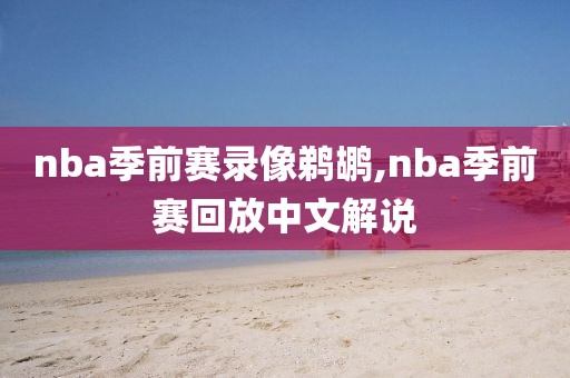 nba季前赛录像鹈鹕,nba季前赛回放中文解说
